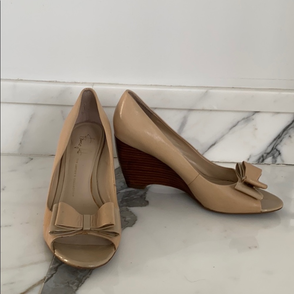Franco Sarto Peep Toe Wedges